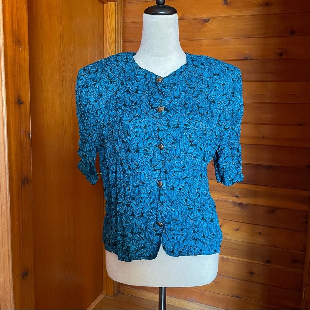 Vintage NWT 80s 90s Norton McNaughton Button Up Rayon Shirt